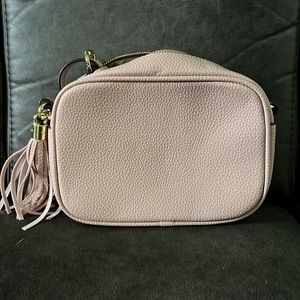 Camera bag, pink, gold hardware